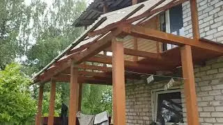 Град сломал пластиковые крыши // Hail broke plastic roofs