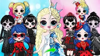 NEW FASHION for Disney Princess, Wednesday & Lady bug / DIYs Paper Dolls & Crafts