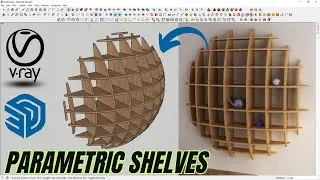 Parametric shelves | Furniture design | Sketchup | Vray render