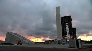 Ariane 6 : 1er déplacement du portique mobile