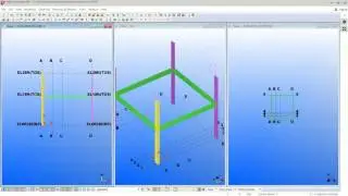 Creating Column,Beam and Brace for U04CS in Tekla