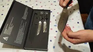 Обзор ножей BAUER из дамасской стали VG-10.