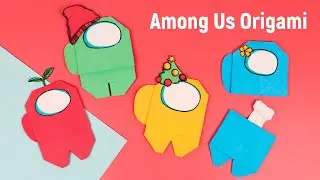 Амонг Ас из бумаги без клея / Оригами закладка для книги / DIY Origami Paper AMONG US without glue