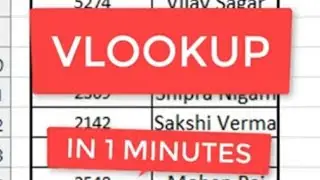 Learn in Vlookup in 1 Minutes