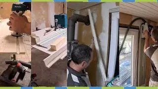 Mill Fermacell panels 45° strips and glue Place corner protection rails and fill