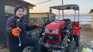 Засунул в трактор КИПЯТИЛЬНИК! Делаю предпусковой подогрев двигателя !
