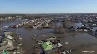 Новая Усмань. Панорама. Разлив реки Усманка | Aerial