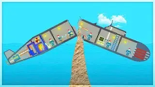 ПОДЛОДКУ РАЗОРВАЛО НА ДВЕ ЧАСТИ | FLOATING SANDBOX