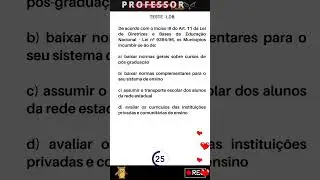 ✅Artigo 11 da LDB  🔴 LDB Atualizada 2024 ⭐️LDB Concurso Professor  