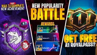 Get Free A1 Royal Pass | New Popularity Battle | How To Complete New Achievement | Pubg Mobile