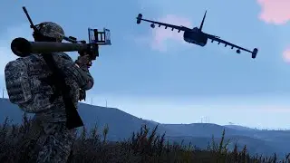 Su-25 Took a Direct-Hit from Stinger Missile | Fighter Jet Shot Down | ARMA 3: Milsim
