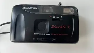Olympus Shoot&Go R old photo camera 35mm filmroll compact shoot device test