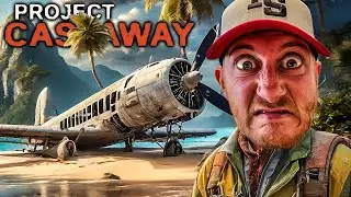 Ich STRANDE auf einer EINSAMEN INSEL und baue ein SHELTER #01 | Projekt Castaway Playtest
