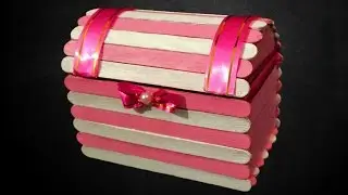 How to make a box for jewelry from sticks from ice cream