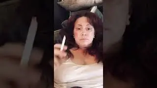 First cigarette of the morning ** Smoking on the couch-no makeup