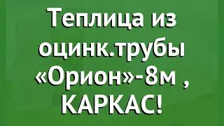 Теплица из оцинк.трубы «Орион»-8м (Воля), КАРКАС! обзор твп021 производитель Воля (Россия)