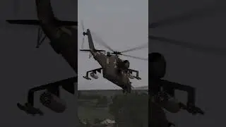 Russian flying tank Mi-24P exploded in a ball of fire after being hit by the AA Missile #arma3milsim