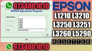 ⚡ EPSON L1210, L3210, L3250, L3251, L3260, L5290 ⚡ Rsetter Adjustment Program ⚡