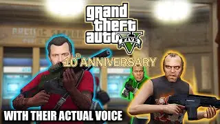 GTA 5 10th Anniversary Special! Franklin, Michael, & Trevor Are Robbing A Pacific Standard Bank!