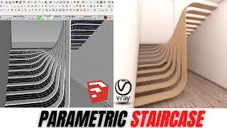 How to make parametric staircase in sketchup + vray