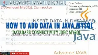 insert data in database using jdbc mysql || how to connect java with mysql || jdbc in java