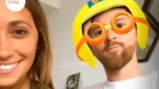 Messi With His Wife Antonela  - لحظات ميسى الرومانسية مع انتونيلا - ميسى وانتونيلا