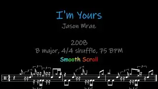 I'm Yours, Chords, Lyrics and Timing