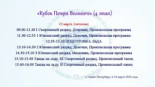 «Кубок Петра Великого» (4 этап), 10.03