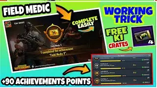 Free 4 Premium Crate + 90 Achievement Points In Pubg mobile, Complete Field Medic Achievement Easily
