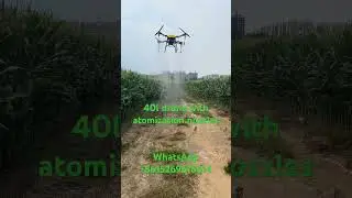JT40 agricultural fumigation drone with atomization centrifugal nozzles spraying corn #drone