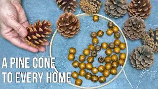 Just get a pine cones, wooden beads and you've got some incredible awesomeness! pine cone craft