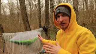 Ночую в гамаке в холодном лесу. Открытие бомж-сезона.