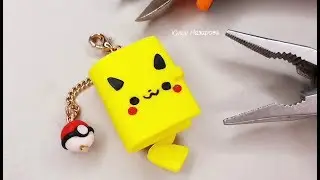Sculpt Notepad Pikachu Keychain Do It Yourself From Light Plasticine, Polymer Clay