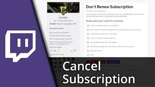 Cancel Twitch Subscription | How to cancel Twitch Sub ✅ Tutorial