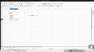 Libre Office Calc - How to select value with drop down list with the feature of data validity