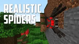 Realistic Climbing Spiders in Minecraft! (Spiders 2.0 Mod)