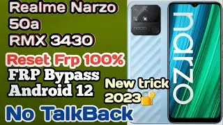 Realme Narzo 50a (RMX3430) FRP Bypass Android 12,13 Update / Google Account Bypass New Trick 2023