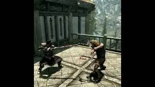 Ralof VS Vilkas revanche Skyrim fight #Shorts