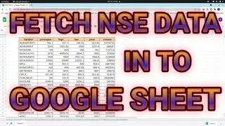 Import NSE data in to Google sheets | 