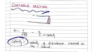 Open channel flow-27 | celerity and control section | shubham sarathe