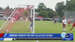 Moving tribute for girl killed by father