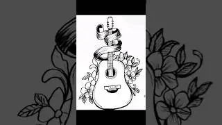 Guitar tattoo drawing ✨️ 🎸