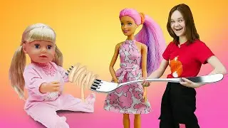 Новое видео с куклами БЕБИ БОН – Кормим и лечим Эмили Как Мама! - Игры для девочек.