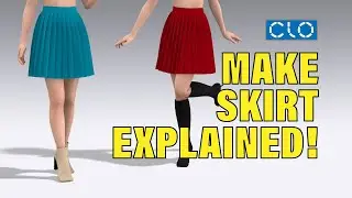 How to Make Knife Pleated Skirt CLO 3D