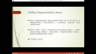 ASSET ACCOUNTING: Define Depreciation Areas
