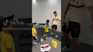 Cristiano Ronaldo TikTok Video | Ronaldo Doing Siuu With Children