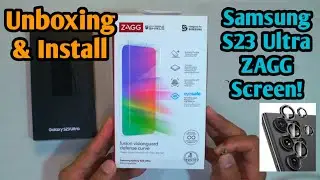 Zagg Screen and Special Camera Lens Protector Install on Samsung S23 Ultra!