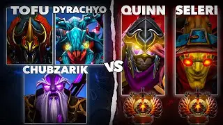 ⚡CHUBZARIK VS QUINN | ПОПАЛСЯ ВМЕСТЕ С DYRACHYO И tOfu! | 11К МИД ДОТА⚡