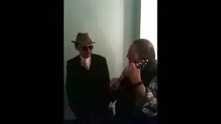 Leon Redbone Singing "Anytime" Back Stage With Fan UncleZac on Ukulele
