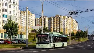 Поездка на троллейбусе МАЗ-203Т70, борт.№ 2008, марш.38